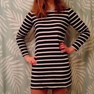 Reformation Jeanne dress in Henri Stripe